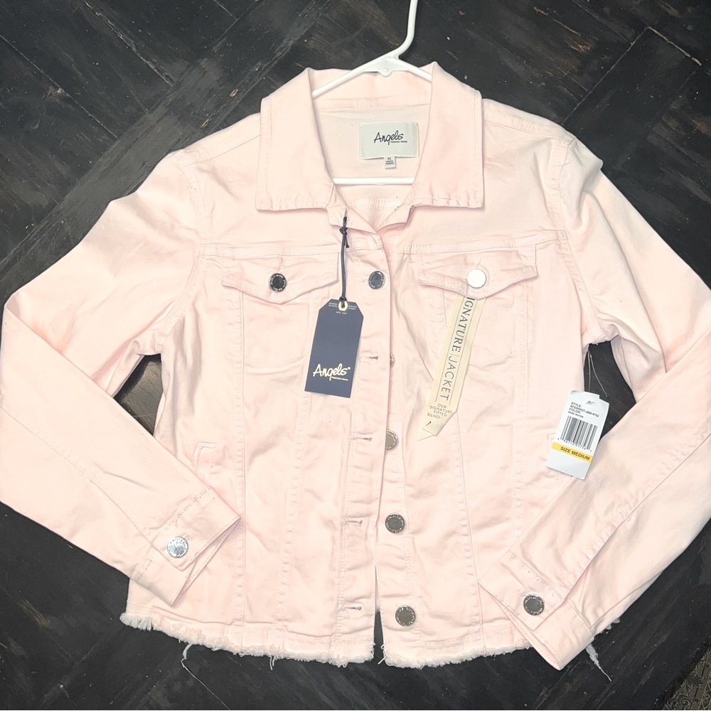 Pink denim jacket